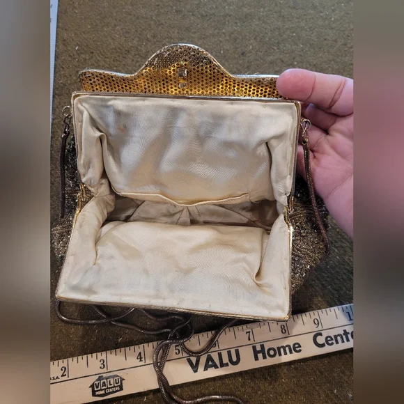 Vintage beaded purse, chain handle - Picture 8 of 11